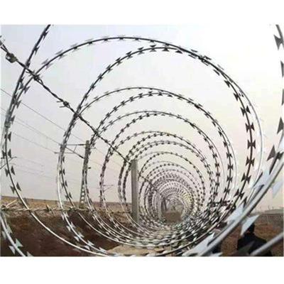 China Large protection factory direct sales razor barbed wire galvanized barbed wire 304 stainless steel razor wire for sale