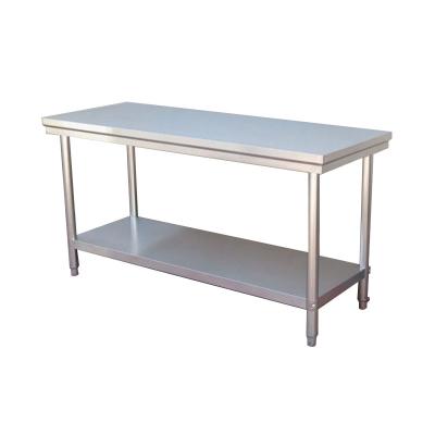 China Modern Supply Low Price Waterproof And Oil Resistant Double-layer Stainless Workbench for sale