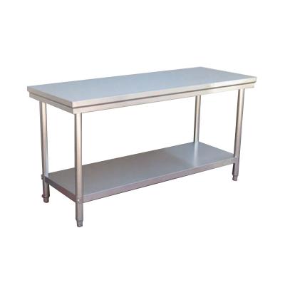 China Modern 2022 Hot Sales Easy To Install Double Layer Stainless Steel Workbench Cheap for sale