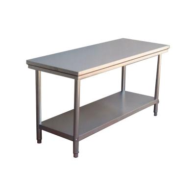 China Modern Good Quality Double-layer Stainless Steel Custom Workbench With Adjustable Feet for sale