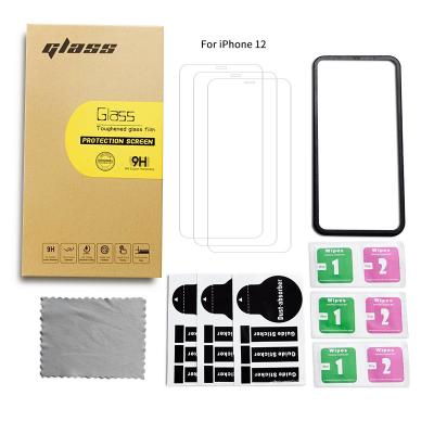 China 99% Transparent 1 2 3 Packs High Clear Quality Mobile Phone Screen Glass Protector For iphone XS XR 11 12 13 PRO MAX Twin Pack for sale