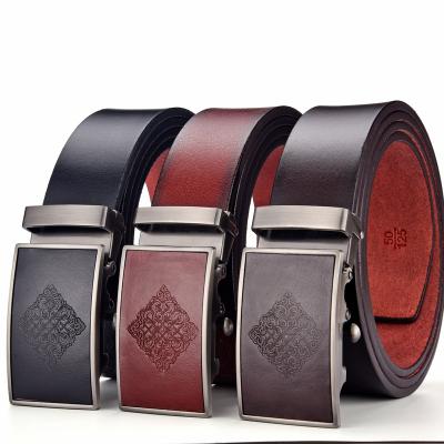 China Wholesale Simple Business Casual Embossed Buckle Technology Men's Belt Belt for sale