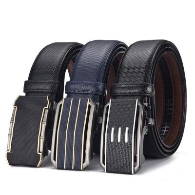 China Manufacturer direct sales business leisure men's belt luxury stylish alloy automatic buckle belt for sale