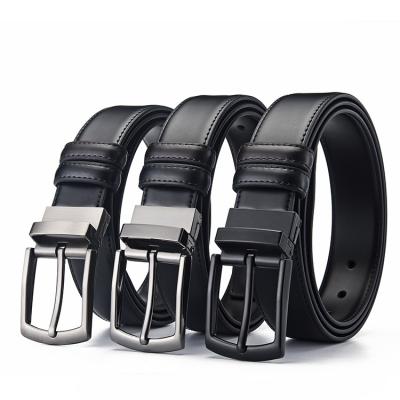 China Wholesale Business Classic Elegant Men's Belt Elite Pin Buckle Smooth Leather Belt for sale