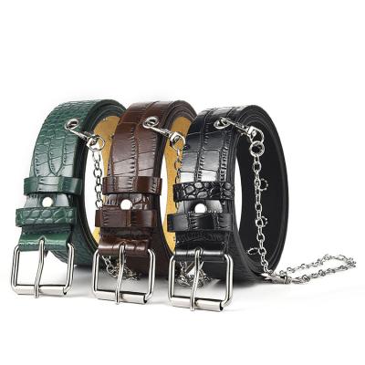 China Fashionable and elegant business women's belt soft and durable alloy pin buckle belt for sale