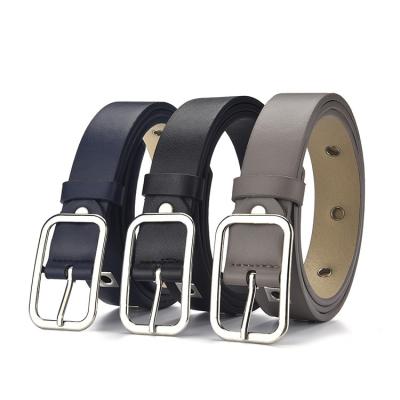 China Wholesale Soft Simple Business Women's Belt Minority Stylish Alloy Pin Buckle Belt for sale