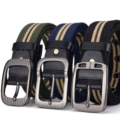 China Fashionable and simple business men's alloy nylon belt high quality and durable men's belt for sale