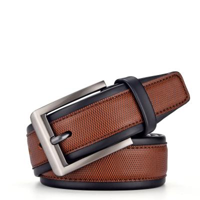 China Good quality business use belt factory supply black brown bilateral pin belt buckle for sale