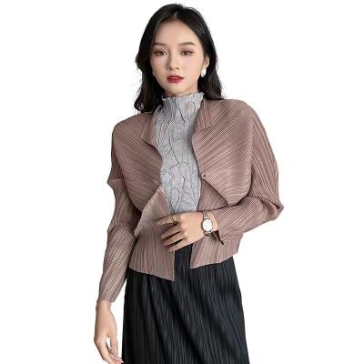 China 2022 Breathable New In Autumn And Winter Fashionable Solid Pleated Tops For Women for sale