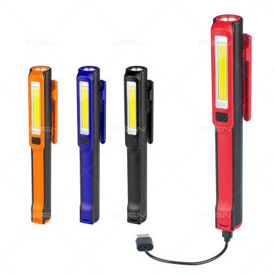 China Rechargeable COB LED Work Torch Mini Pen Light Clip Magnet USB Backup for sale