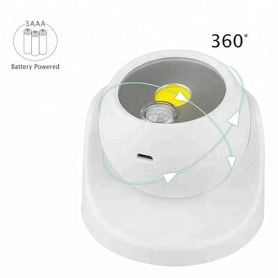 China Wireless Indoor Outdoor COB LED Motion Sensor Light 360 Degree Room With Magnet for sale