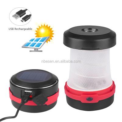 China Rechargeable Led Theme Park Lamp Camping Lantern With Solar Panel for sale