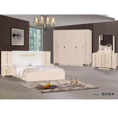 China Modern Moroccan White High Gloss Chandelier King Bedroom Set Furniture (Other) Mid Century Adjustable Bedroom Furniture for sale