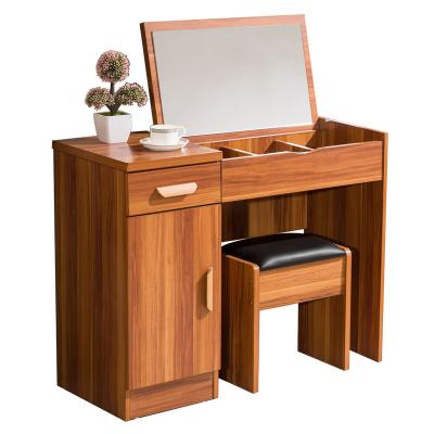 China PANEL Home Furniture Brown Dresser Set Mirror Make Up Dresser Table for sale