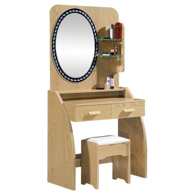 China French PANEL wooden dressing table with mirror for sale