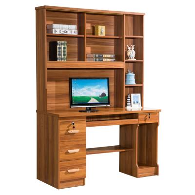 China Home office modern laminate computer table with shelf for sale