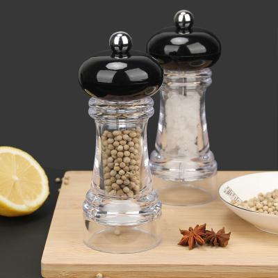 China Viable Custom Logo Plastic Pepper Food Grinder Machine Quality Small Bottle Seasoning Manual for sale