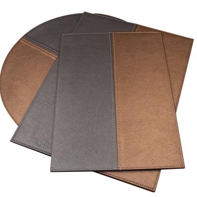 China Durable European Style Portable Leather For Kitchen Table Baby Lunch Dining Mat Peotective Non Slip Dish Desk Place Mat for sale