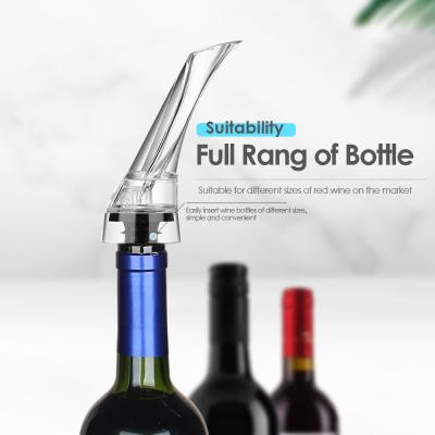 China Quick Aerating Reusable Pourer Decanter Kitchen Party Gift Connected Wine Glass Aerator Pourer Spout Premium Decanter Magic Wine Aeration for sale