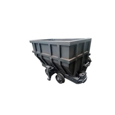 China energy & Curved Rail Side Dump Car Mine Trolley Set Mining Trolley For Sale for sale