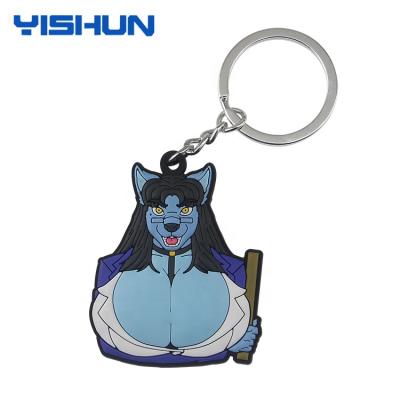 China Rubber Customized Soft Rubber Cute Anime 3d Figure PVC Key Chain for sale