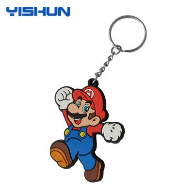 China Super Mario Rubber 2d Popular Design Super Mario Rubber Soft Key Chain for sale