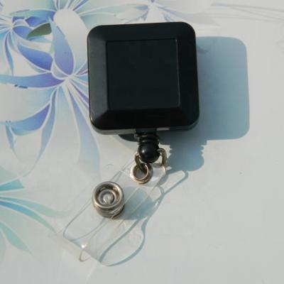 China Retractable Rectangle Yo-Yo Reel Badge Holer ID Clip 32*32mm for sale