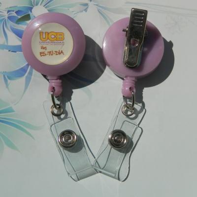 China Custom Logo Retractable Badge Reel With Clip 32*32mm for sale