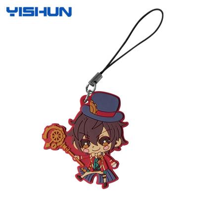 China Custom PVC Soft PVC Mobile Phone Charm Soft Strap for sale