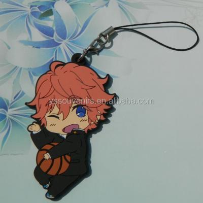 China Soft Custom Gift Japanese Item Cartoon Cute PVC Mobile Phone Strap for sale