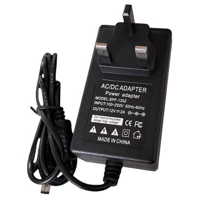 China 12 british standard general type spf-1202 12v2a 100 | 250V AC/DC power adapters/AC/DC power supply power changeover adapter for sale