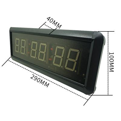 China 1.5inch 6 Digit 6 Interval Boxing Red Wall Digital Tabata Timer Easy Grip Hot Crossfit for sale