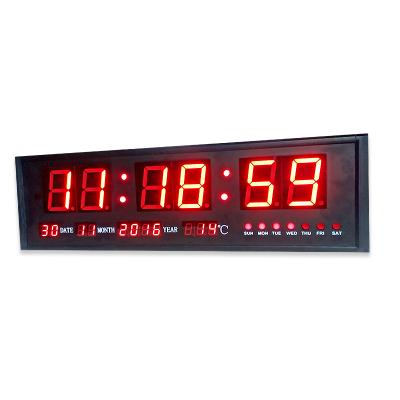 China [Personal customization] Indoor Wholesale Products 6 - Digit 3 Inch Timer Office Indoor Wall Clock Custom Size Digital LED Color for sale