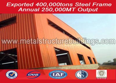 China Jis Standard Steel Structure Warehouse Prefabricated , Water Proof Metal Fabrication Shop for sale