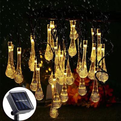 China Solar Water Light Wholesale Christmas Decoration Lighting 7m With 50 Led Lantern Water Light IP67 Outdoor Hanging Waterproof Solar Lights for sale