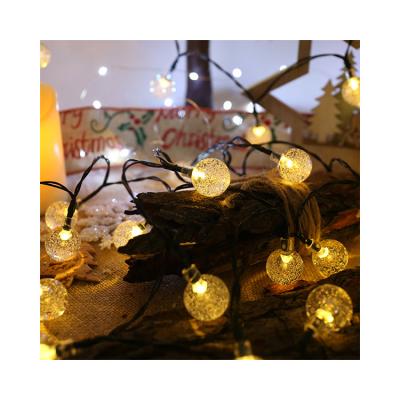 China New Design Energy Saving Outdoor Bubble Lighting Solar Light Crystal Ball Led Fairy Tale World Atmosphere Light String for sale