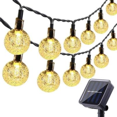 China Solar LED Bubble Ball String Lights Garden Solar Lights 50 LED 24ft 8 Modes Crystal Balls Decorative Lighting Waterproof for Home Christmas Wedding Party Yard for sale