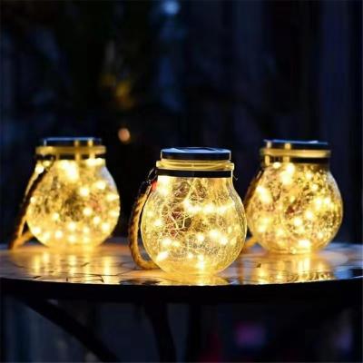 China Wholesale Hot Selling Lighting Wish Cover Solar String Light Pot Slit Lamp Outdoor Garland Garden Tree Decoration Lights Solar Slit Pot for sale