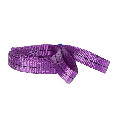 China Good Selling Lightweight Polyester Webbing Lifting Sling Belt from 1t to 12t Flatbed All Size for sale