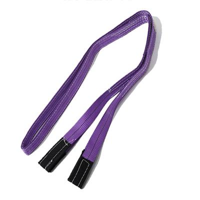 China Hot Selling 100% Polyester High Stability Heavy Duty Flat Webbing Lifting Sling All Size for sale