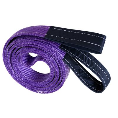 China Pick 1 Multi-size Polyester Flat Webbing Sling Ton-12 Ton 100% Polyester Eye Lifting Sling for sale