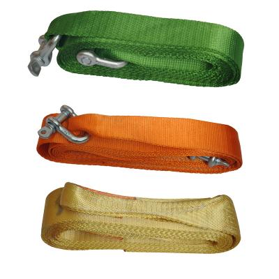 China Doing Cargo Lashing Fasten Best-Selling Heavy Duty Towing Belt With Shackles For Auto Vehicle Car Emergency Recovery for sale