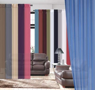 China CLASSIQUE Hot Selling Sheer Checks 100% Voile And Polyester Voile Curtains For Living Room for sale