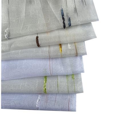 China Look Linen Cloth With Chenille Polyester Curtain Fabric for sale