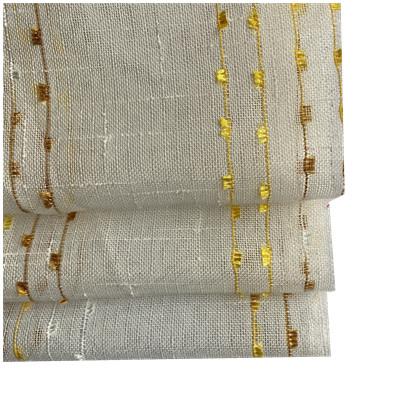 China 100% Polyester Linen Look Canvas With Chenille Curtain Fabric for sale