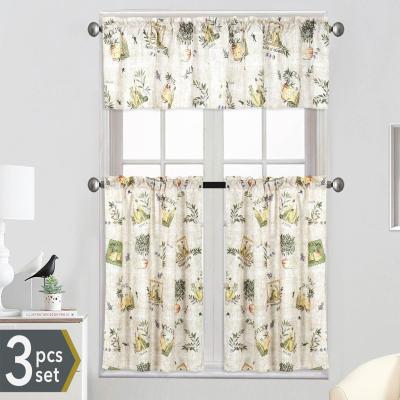 China Direct Selling Direct Insulated 100%polyester for cafe or kitchen curtains for sale