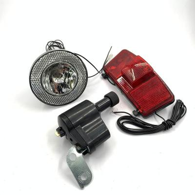 China 6V 3W LED Bicycle Dynamo Front And Rear Friction Lights BPH-1604 for sale