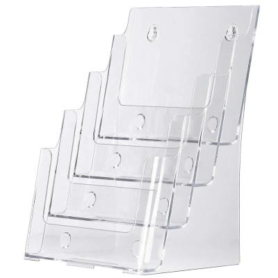 China MaxGear Durable Clear Acrylic Magazine Rack Card Holder Brochure Holder 8.5 x 11 Inch Literature Organizer Stand for sale