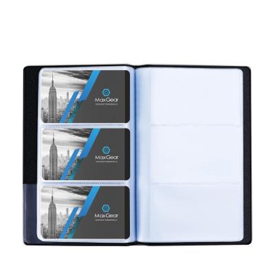 China Office MaxGear Black Capacity: 240 Cards PVC PU Case Holder Business Name Card Holder Portable Organizer Book for sale