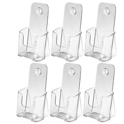 China MaxGear 6 x 7.7 Pack 4 x 3.3 Inches Wide Triple Wide Acrylic Wall Mount Flyer Premium Clear Plastic Acrylic Table Mount Holder B260 for sale